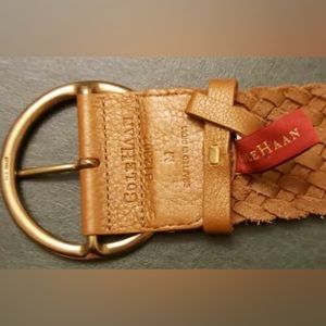 Ladies Cole Haan Woven Leather Belt